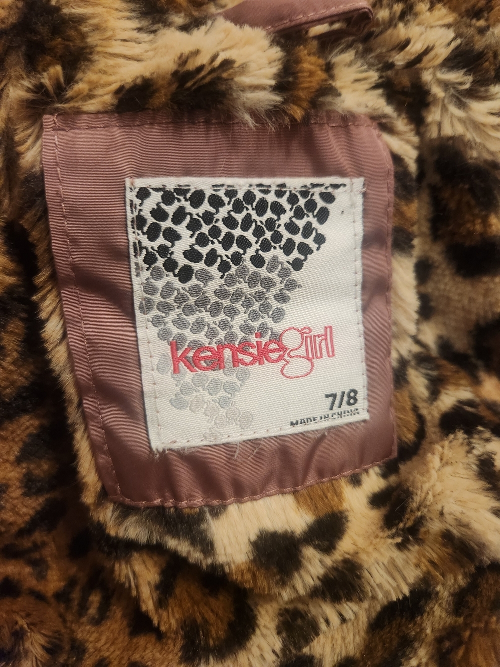 Girls Mauve Puffer Jacket with Faux Fur Trim - Picture 15 of 16